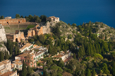 Aerial view of Grand Hotel Timeo, Taormina, Sicily, Italy | Bown's Best